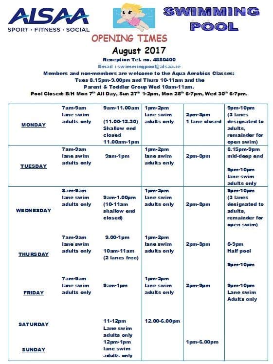august timetable